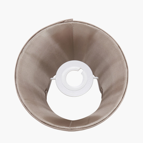 Pacific Lifestyle Lyndon 17cm Taupe Silk Mix Knife Pleat Tapered Lampshade