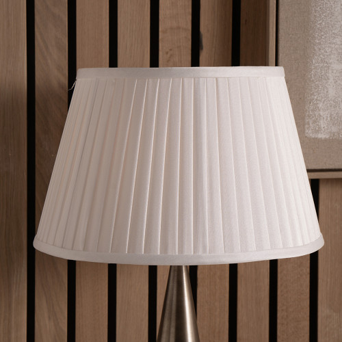 Pacific Lifestyle Lyndon 25cm Ivory Silk Mix Knife Pleat Tapered Lampshade