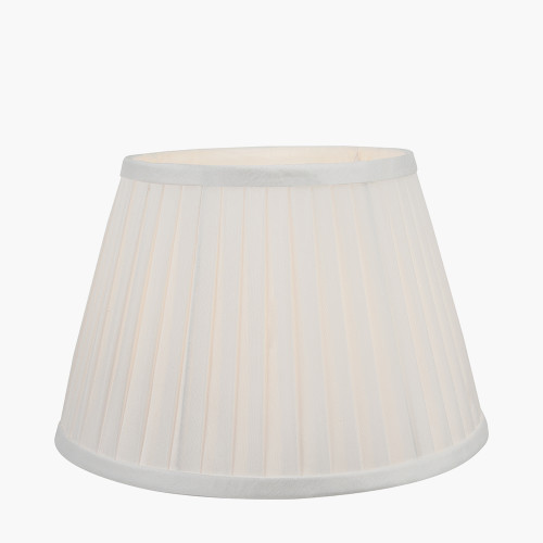 Pacific Lifestyle Lyndon 25cm Ivory Silk Mix Knife Pleat Tapered Lampshade