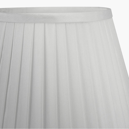 Pacific Lifestyle Lyndon 25cm Ivory Silk Mix Knife Pleat Tapered Lampshade