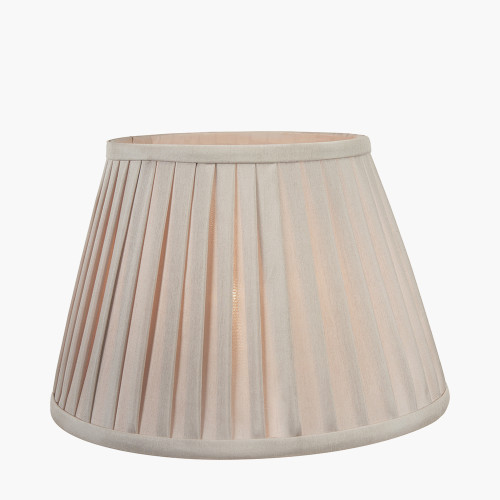 Pacific Lifestyle Lyndon 25cm Taupe Silk Mix Knife Pleat Tapered Lampshade
