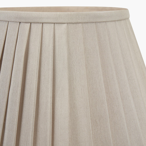 Pacific Lifestyle Lyndon 25cm Taupe Silk Mix Knife Pleat Tapered Lampshade