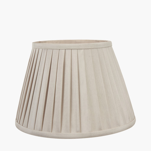 pacific lifestyle Lyndon 25cm Taupe Silk Mix Knife Pleat Tapered Lampshade