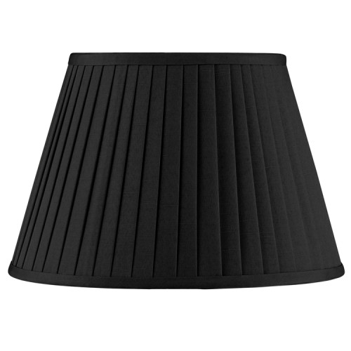 pacific lifestyle Lyndon 30cm Black Silk Mix Knife Pleat Tapered Lampshade
