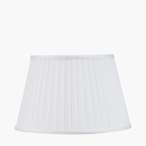 pacific lifestyle Lyndon 30cm Ivory Silk Mix Knife Pleat Tapered Lampshade