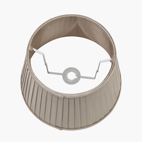 Pacific Lifestyle Lyndon 30cm Taupe Silk Mix Knife Pleat Tapered Lampshade