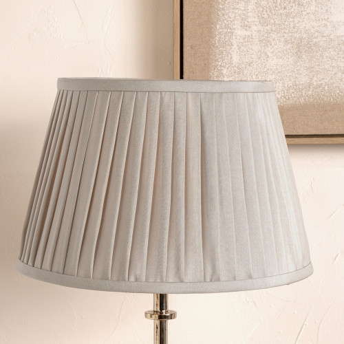 Pacific Lifestyle Lyndon 35cm Taupe Silk Mix Knife Pleat Tapered Lampshade