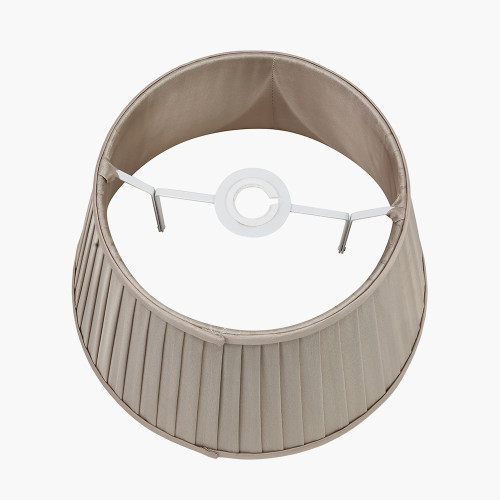 Pacific Lifestyle Lyndon 35cm Taupe Silk Mix Knife Pleat Tapered Lampshade