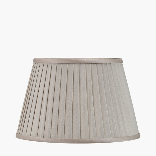 pacific lifestyle Lyndon 35cm Taupe Silk Mix Knife Pleat Tapered Lampshade