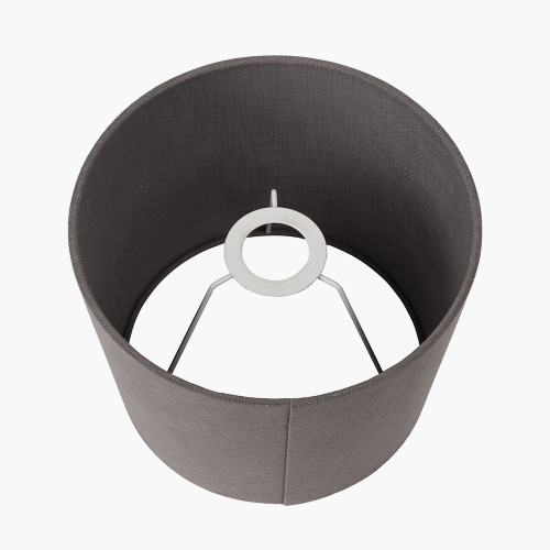 Pacific Lifestyle Lys 25cm Steel Grey Self Lined Linen Tapered Lampshade
