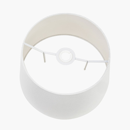 Pacific Lifestyle Lys 30cm White Self Lined Linen Tapered Lampshade