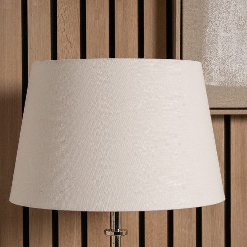 Pacific Lifestyle Lys 35cm White Self Lined Linen Tapered Lampshade