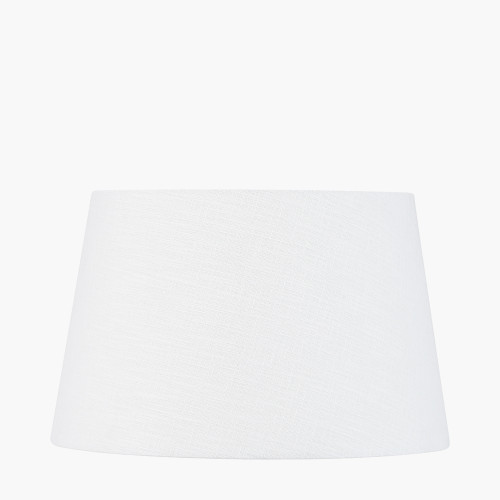 pacific lifestyle Lys 40cm White Self Lined Linen Tapered Lampshade