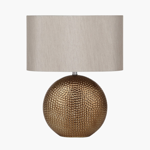 pacific lifestyle Mabel Bronze Dot Textured Ceramic Table Lamp