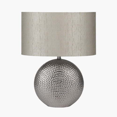 pacific lifestyle Mabel Silver Dot Textured Ceramic Table Lamp