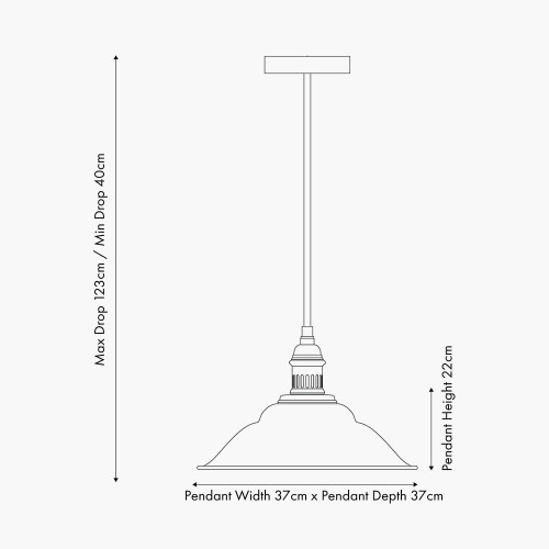 Pacific Lifestyle Macchiato Grey And Silver Metal Cafe Pendant