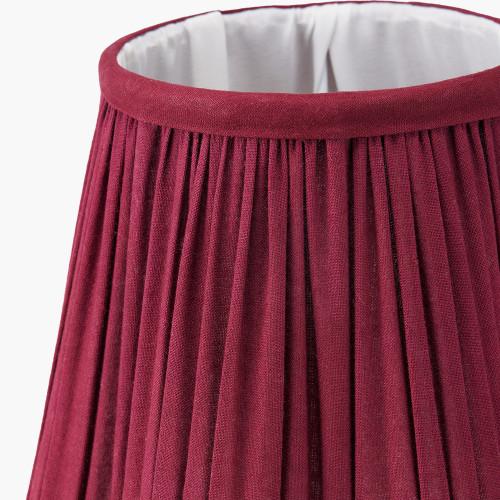 Pacific Lifestyle Malia 18cm Mulberry Red Mushroom Pleat Scalloped Tapered Lamp Shade