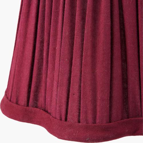 Pacific Lifestyle Malia 18cm Mulberry Red Mushroom Pleat Scalloped Tapered Lamp Shade