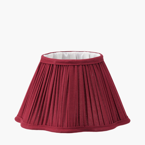 Pacific Lifestyle Malia 25cm Mulberry Red Mushroom Pleat Scalloped Tapered Lamp Shade