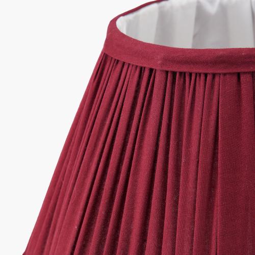 Pacific Lifestyle Malia 25cm Mulberry Red Mushroom Pleat Scalloped Tapered Lamp Shade