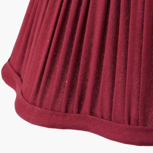 Pacific Lifestyle Malia 25cm Mulberry Red Mushroom Pleat Scalloped Tapered Lamp Shade