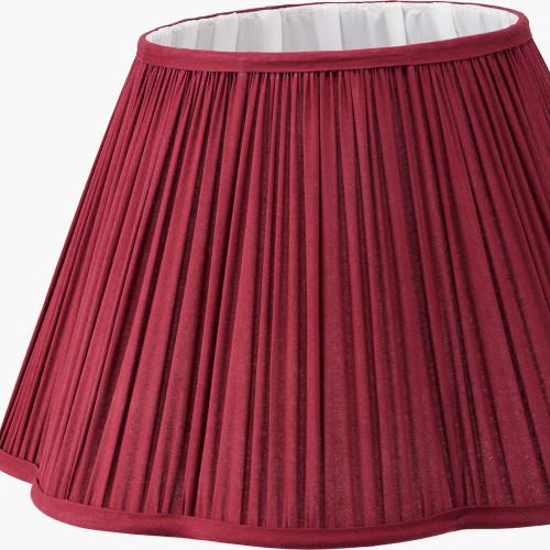 Pacific Lifestyle Malia 45cm Mulberry Red Mushroom Pleat Scalloped Tapered Lamp Shade
