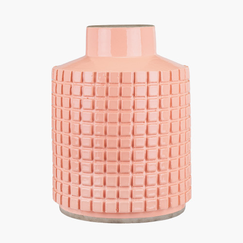 Pacific Lifestyle Malone Apricot Stoneware Square Design Vase