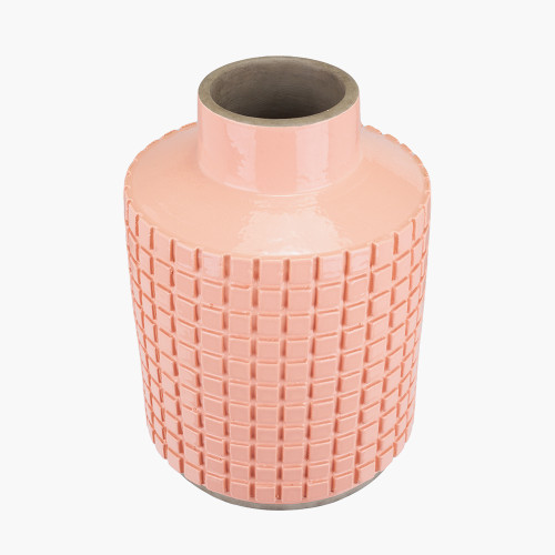 Pacific Lifestyle Malone Apricot Stoneware Square Design Vase