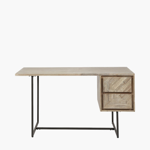 pacific lifestyle Marca Sand Wash Acacia Wood and Black Metal Desk pacific lifestyle Marca Sand Wash Acacia Wood and Black Metal Desk