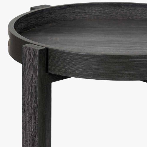Pacific Lifestyle Marmara Dark Grey Oak Veneer Side Table