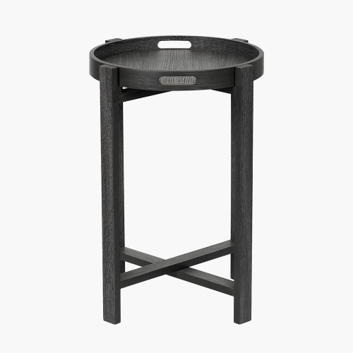 pacific lifestyle Marmara Dark Grey Oak Veneer Side Table