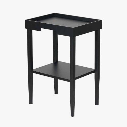 Pacific Lifestyle Marnie Black Wood Veneer Side Table