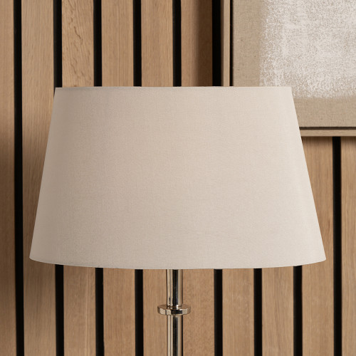 Pacific Lifestyle Martha 35cm Taupe Oval Silk Mix Tapered Lampshade