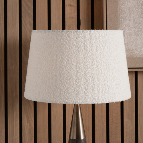 Pacific Lifestyle Martigues 40cm White Boucle Tapered Lampshade