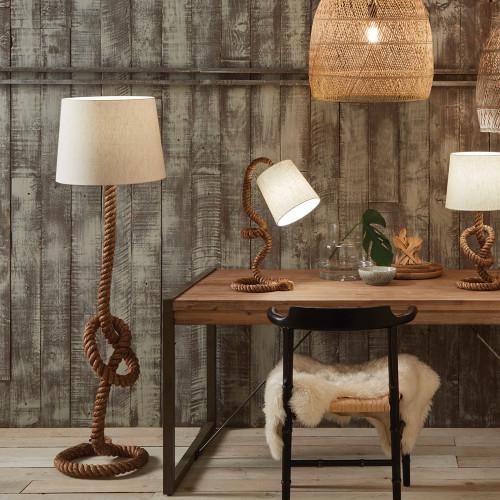 Pacific Lifestyle Martindale Rope Knot And Jute Floor Lamp