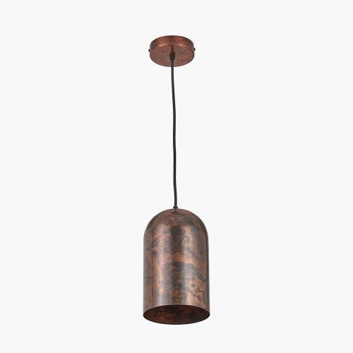 Pacific Lifestyle Mason Copper Effect Tall Domed Metal Pendant