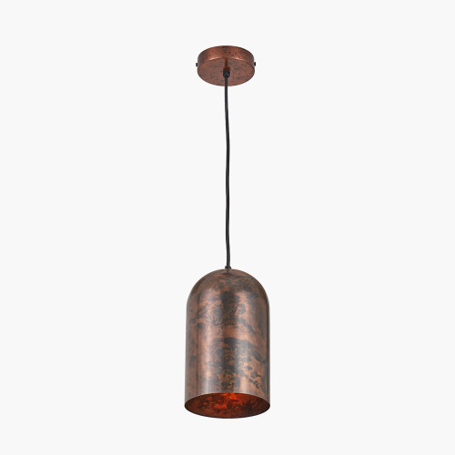 Pacific Lifestyle Mason Copper Effect Tall Domed Metal Pendant