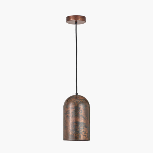 pacific lifestyle Mason Copper Effect Tall Domed Metal Pendant
