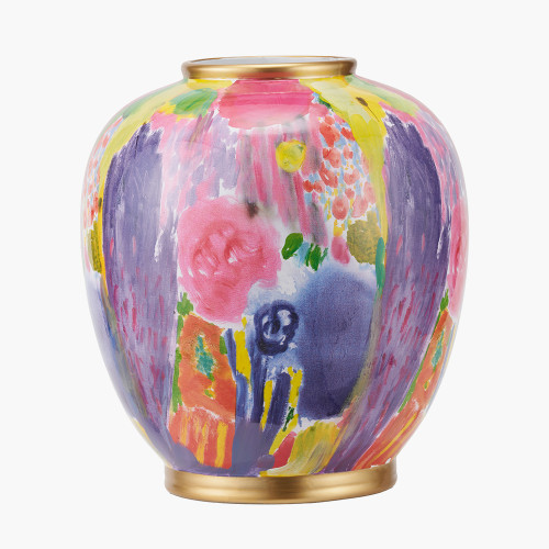 pacific lifestyle Matisse Multi Colour Ceramic Urn Vase