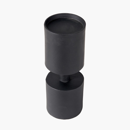 Pacific Lifestyle Matt Black Metal Pillar Candle Holder