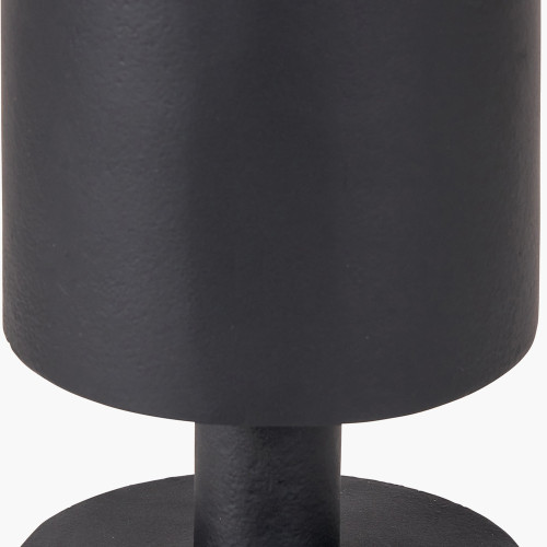 Pacific Lifestyle Matt Black Metal Pillar Candle Holder Large