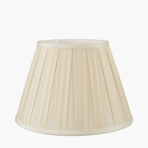 pacific lifestyle Maya 30cm Almond Silk Box Pleat Tapered Lampshade