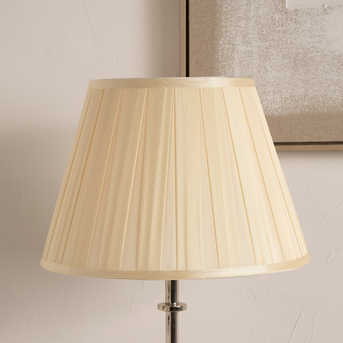 Pacific Lifestyle Maya 35cm Almond Silk Box Pleat Tapered Lampshade