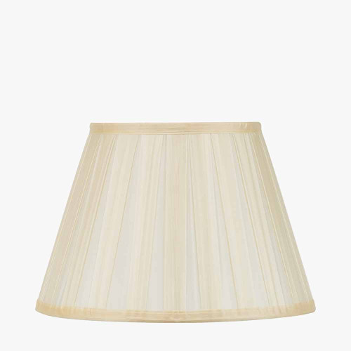 pacific lifestyle Maya 40cm Almond Silk Box Pleat Tapered Lampshade