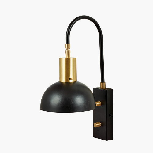 Pacific Lifestyle Mayfair Matt Black Domed Task Wall Light