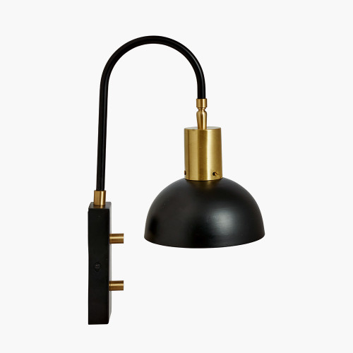 Pacific Lifestyle Mayfair Matt Black Domed Task Wall Light