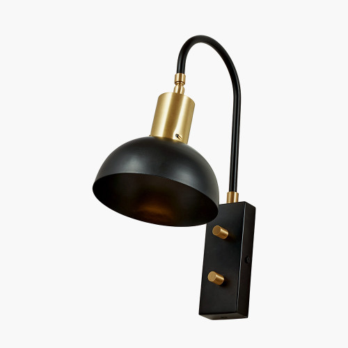 Pacific Lifestyle Mayfair Matt Black Domed Task Wall Light