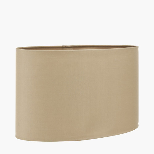 Pacific Lifestyle Mia 25cm Taupe Oval Cotton Mix Lampshade
