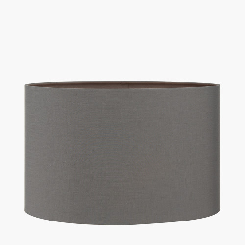 Pacific Lifestyle Mia 40cm Steel Grey Oval Cotton Mix Lampshade