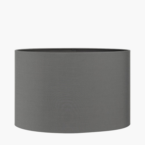 pacific lifestyle Mia 40cm Steel Grey Oval Cotton Mix Lampshade